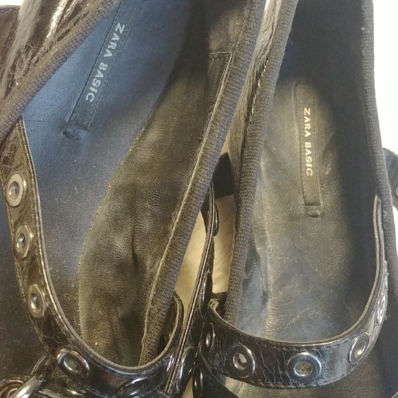 Zara Black Leather Ballet Flats - Picture 9 of 9